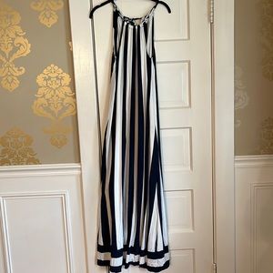 Splendid Navy White Stripe Maxi dress sz XS